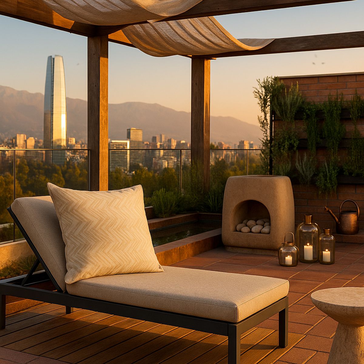 ARMONIA - Protector de cojín beige claro 45x45 modelo 760 patrón geométrico