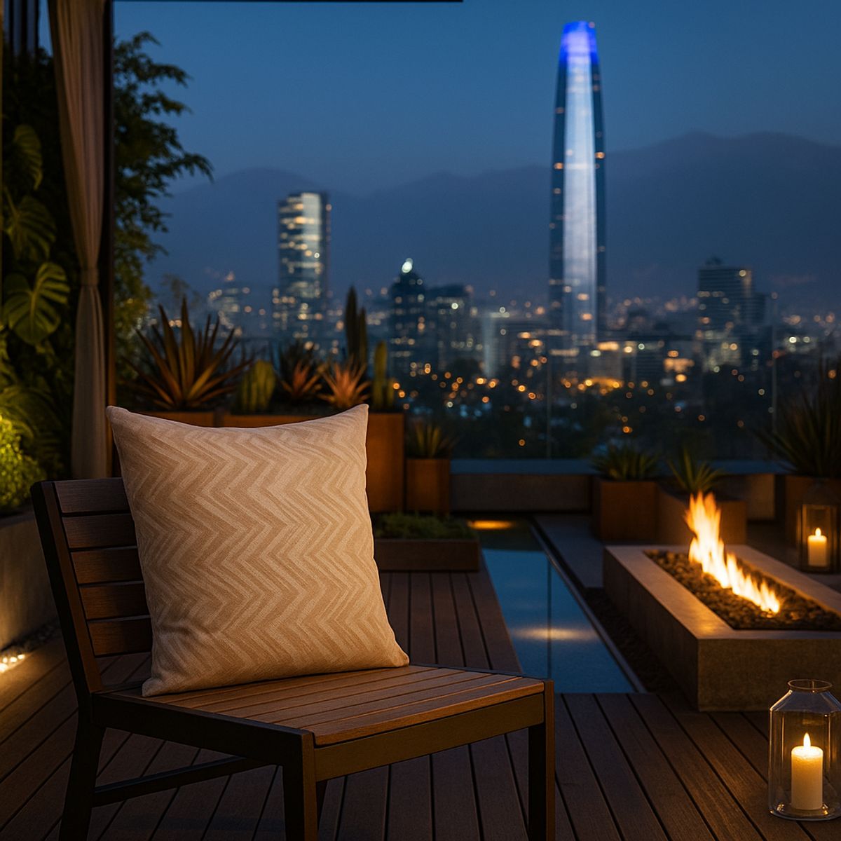 ARMONIA - Funda para cojín decorativa marfil trama chevron 760 45x45