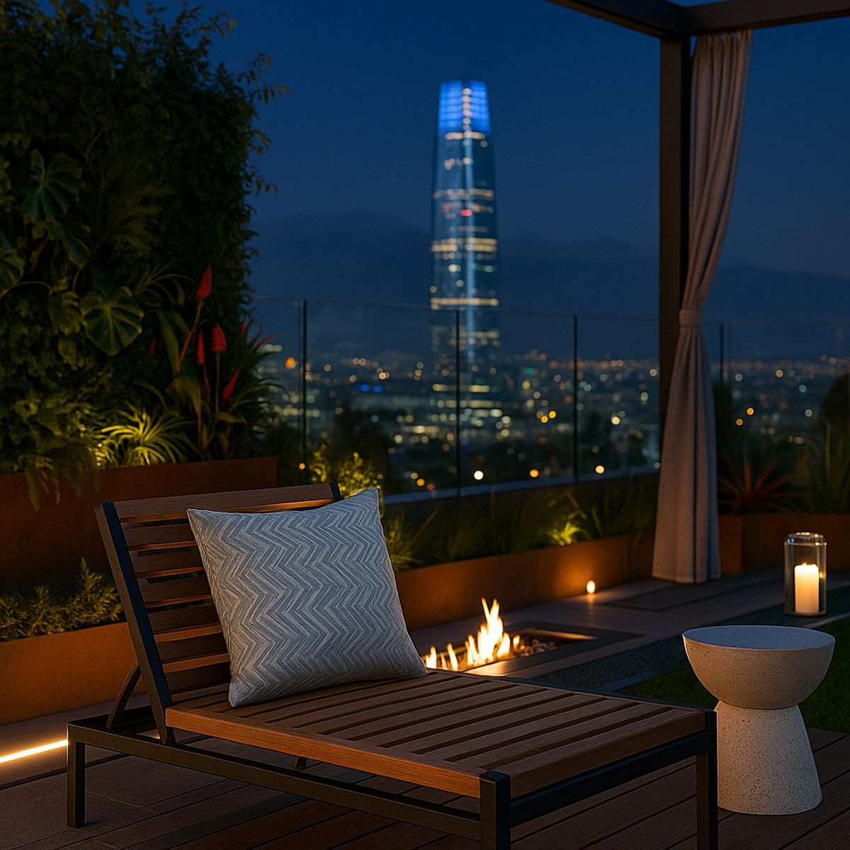 ARMONIA - Funda decorativa para cojín azul cielo 45x45 modelo 760 patrón zigzag