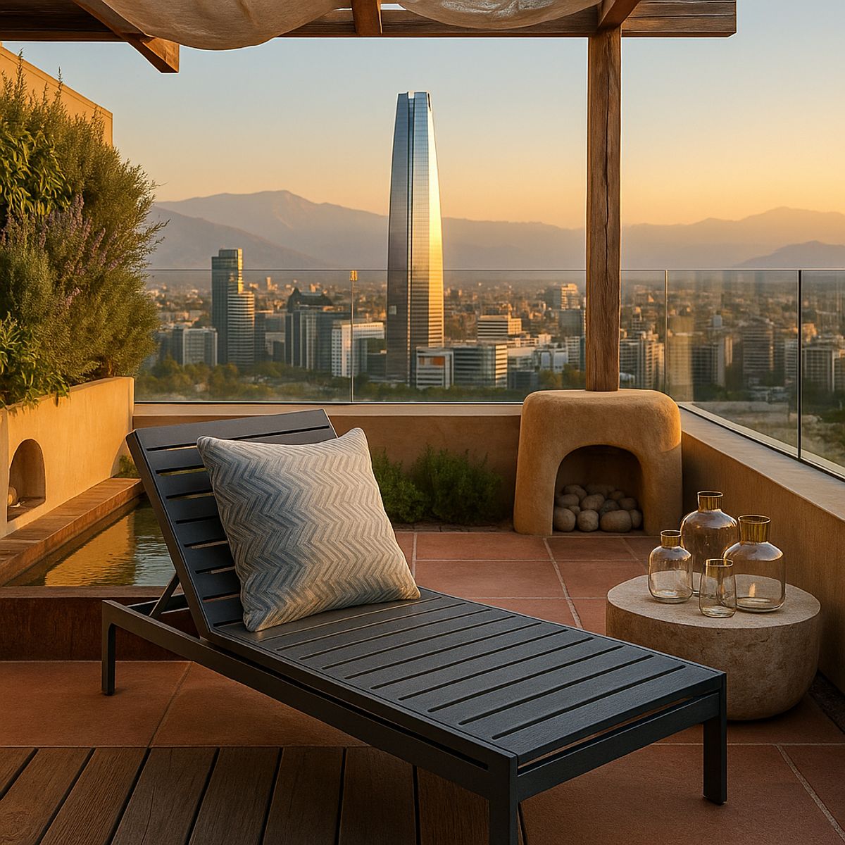 ARMONIA - Cubre cojín celeste texturizado zigzag 760 45x45