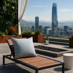 ARMONIA - Funda protectora para cojín azul turquesa 45x45 760 estampado zigzag