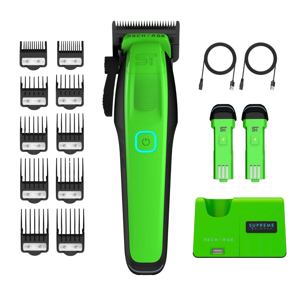 GENERICO - Cortadora de Cabello Profesional Supreme Clipper Recharge Acid Green