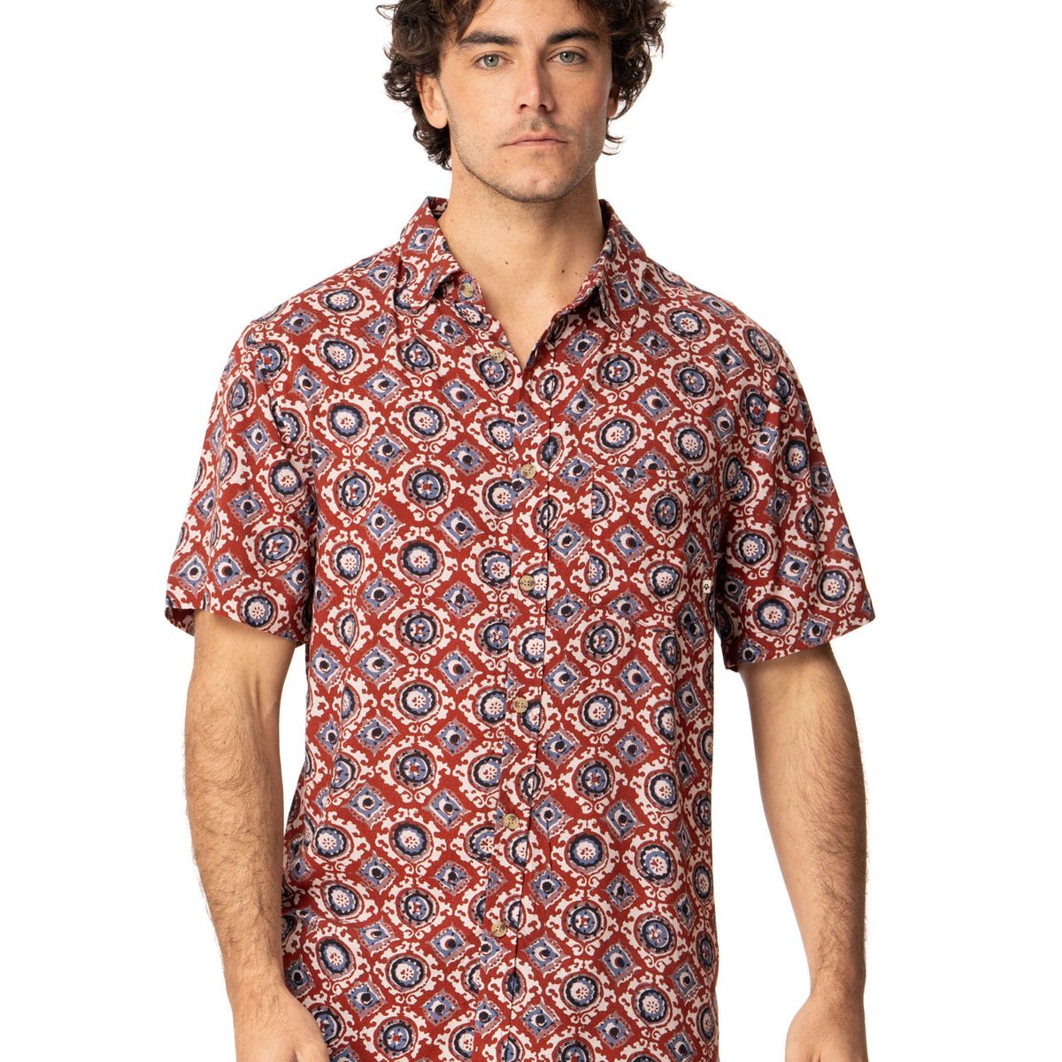 KIVUL - Camisa Hombre Carzo Naranjo Kivul