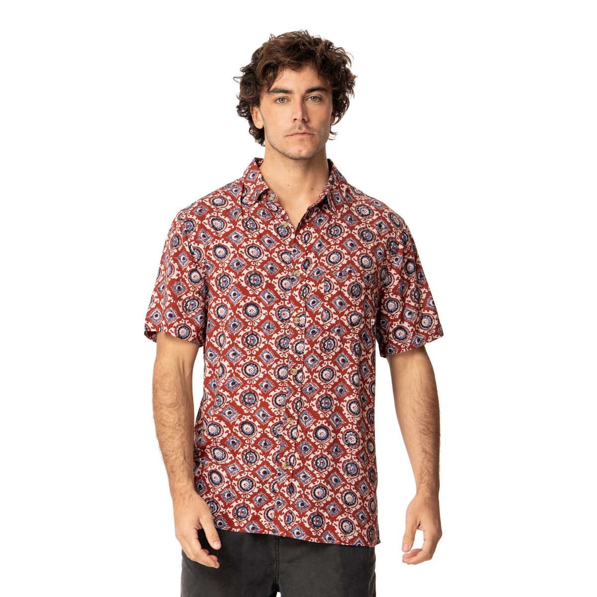 KIVUL - Camisa Hombre Carzo Naranjo Kivul