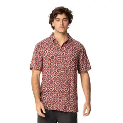 KIVUL - Camisa Hombre Carzo Naranjo