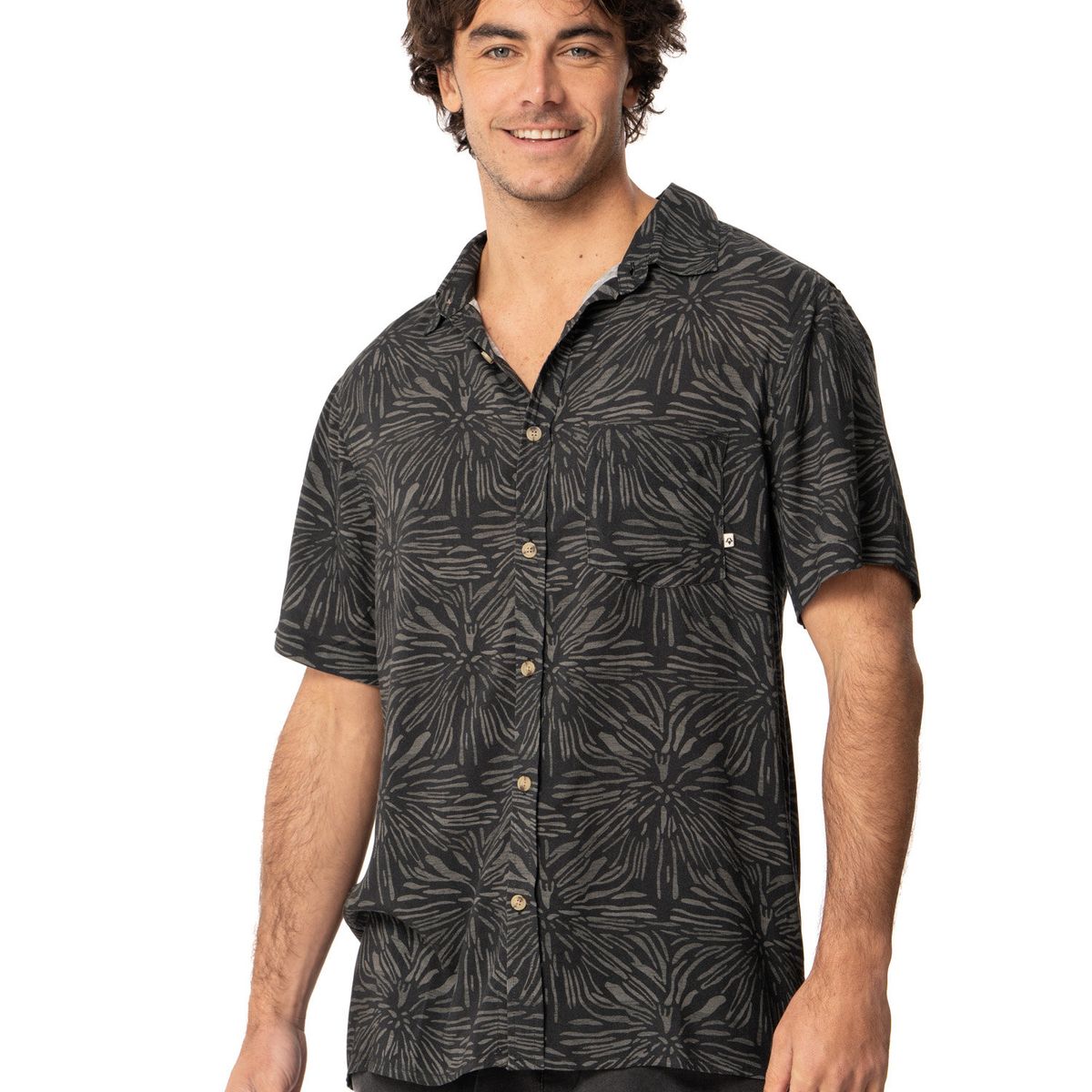 KIVUL - Camisa Hombre Carzo Negro Kivul
