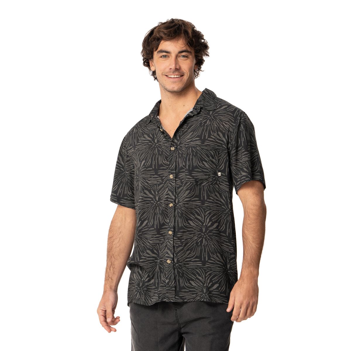 KIVUL - Camisa Hombre Carzo Negro Kivul