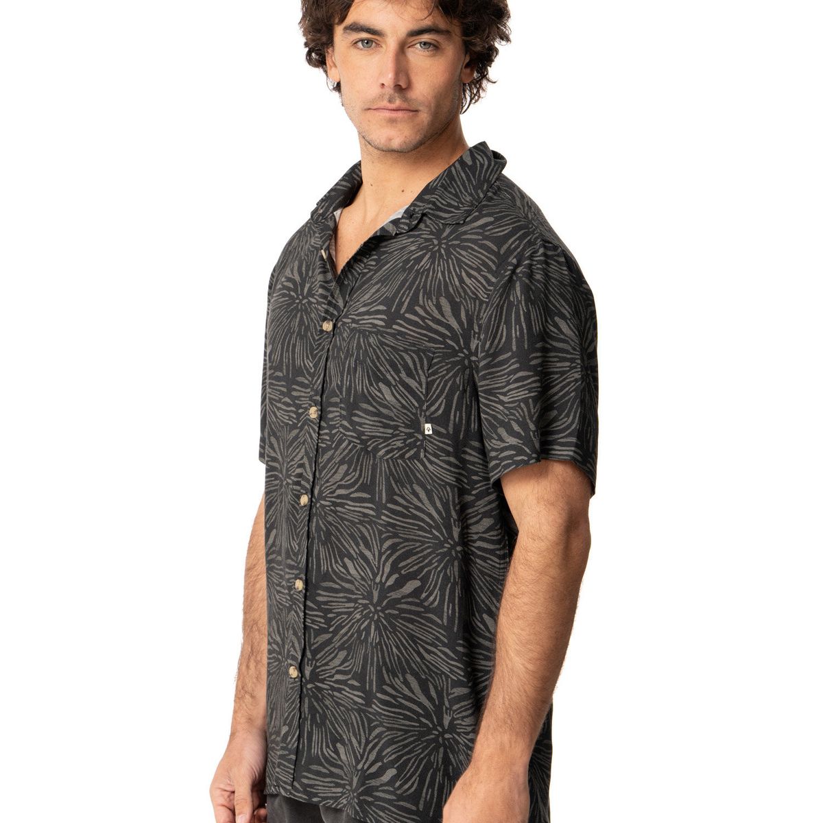 KIVUL - Camisa Hombre Carzo Negro Kivul