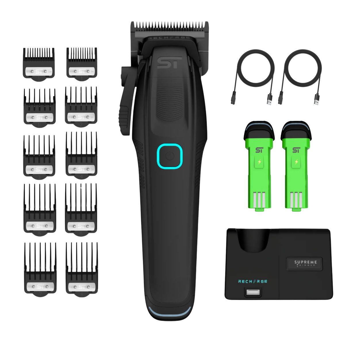 GENERICO - Cortadora de Cabello Profesional Supreme Clipper Recharge Black