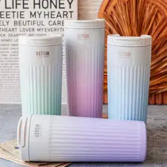 HOMEY - Pack de 2 Vasos Termicos Resistente Al Calor y Frio, Colores Surtidos