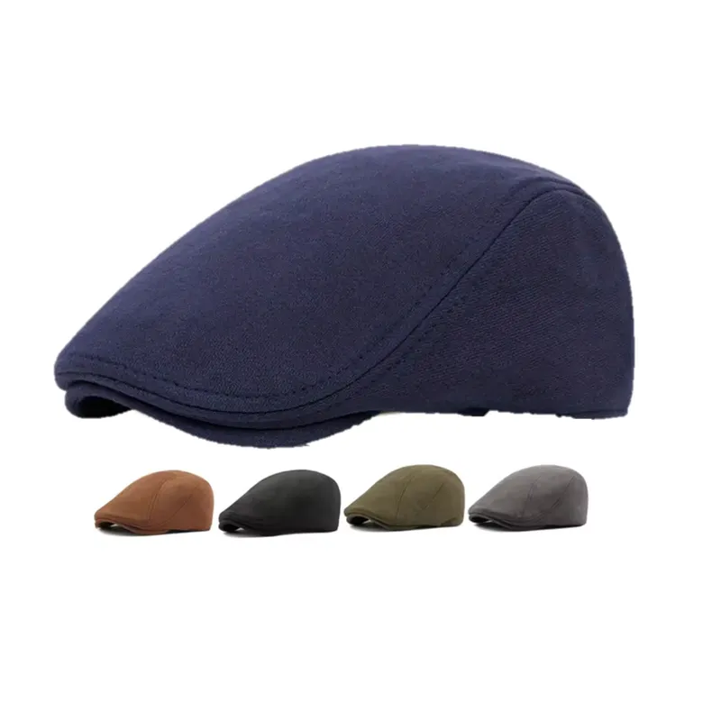 VISUALHEX LIMITADA - Gorro Boina Azul Plano Tradicional