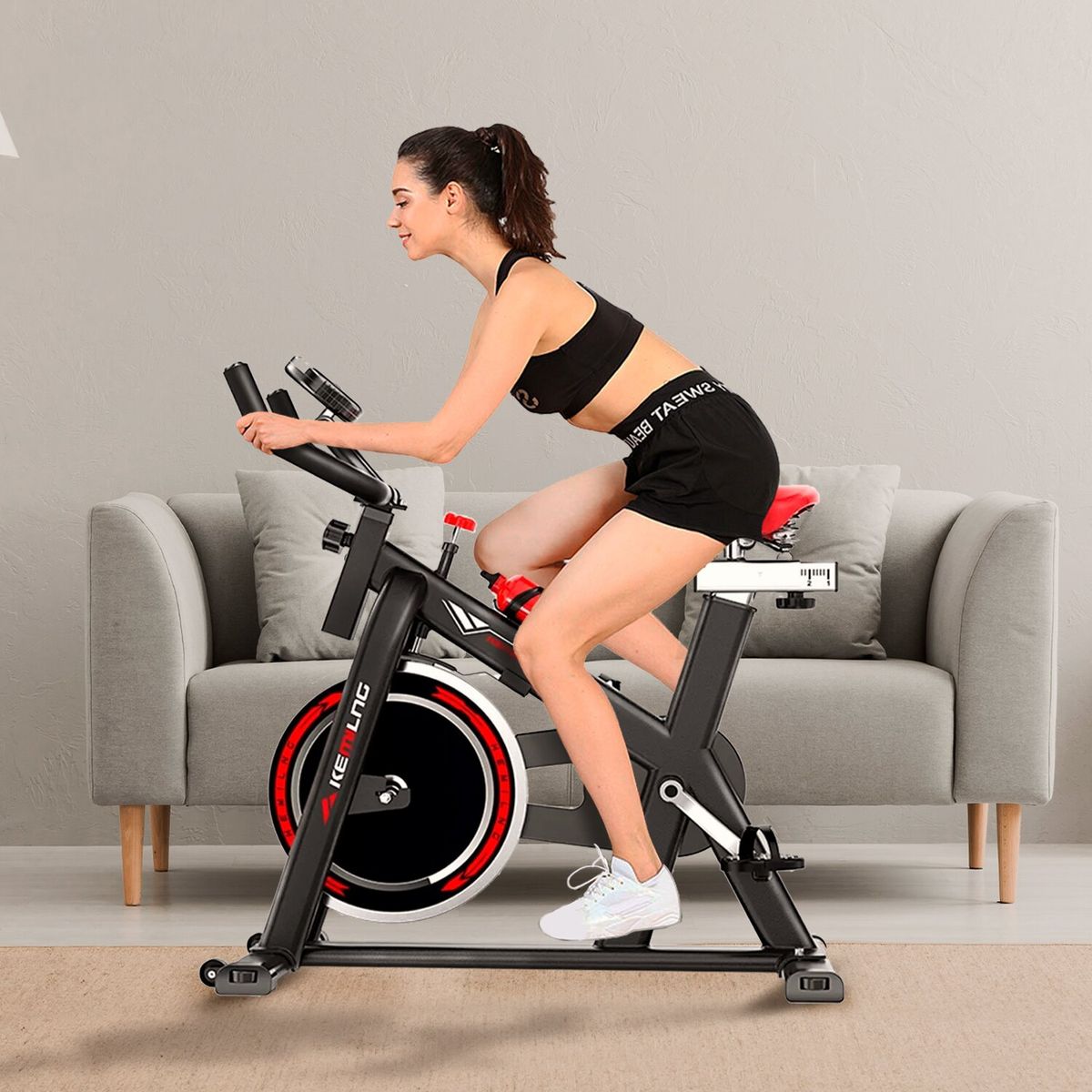 KEMILNG - Bicicleta Home Fitness Monitor Volante Inercia 6kg