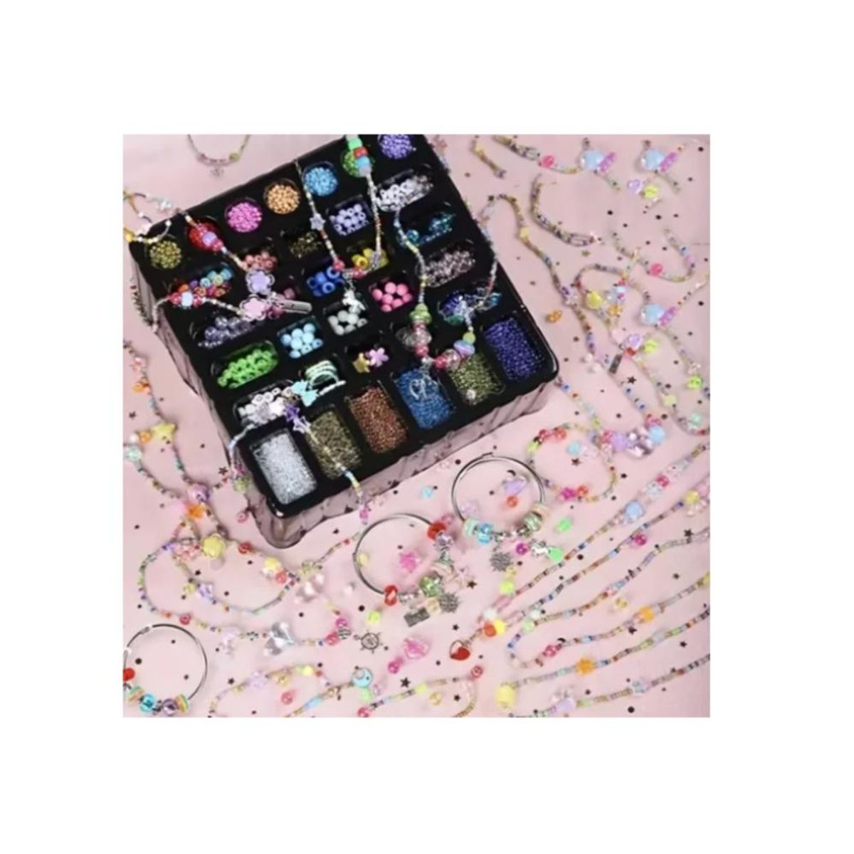 GENERICO - Kit Para Crear Pulseras Armar Collares Anillos