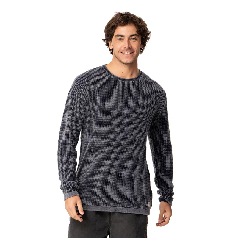 KIVUL - Chaleco Hombre Waffle Gris Kivul
