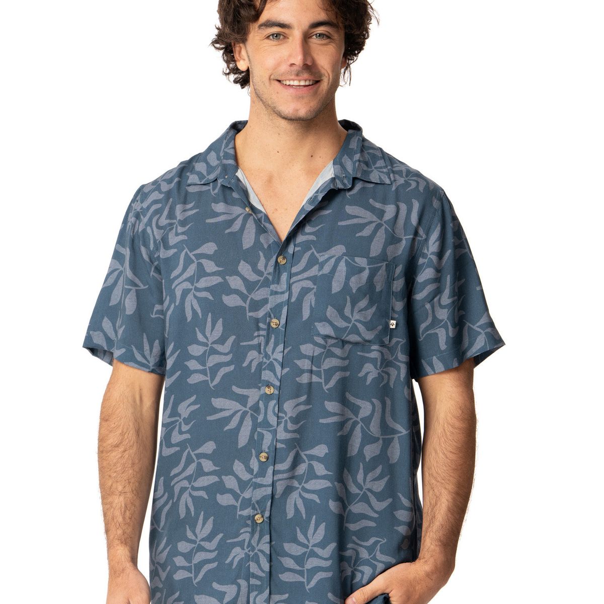 KIVUL - Camisa Hombre Carzo Azul Kivul