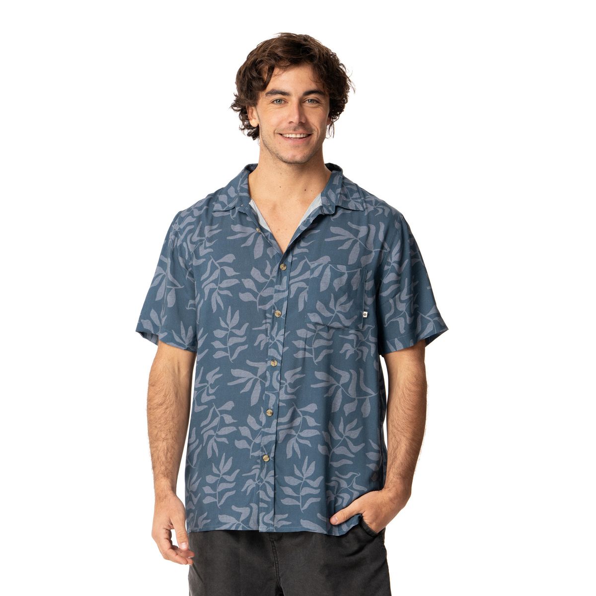 KIVUL - Camisa Hombre Carzo Azul Kivul