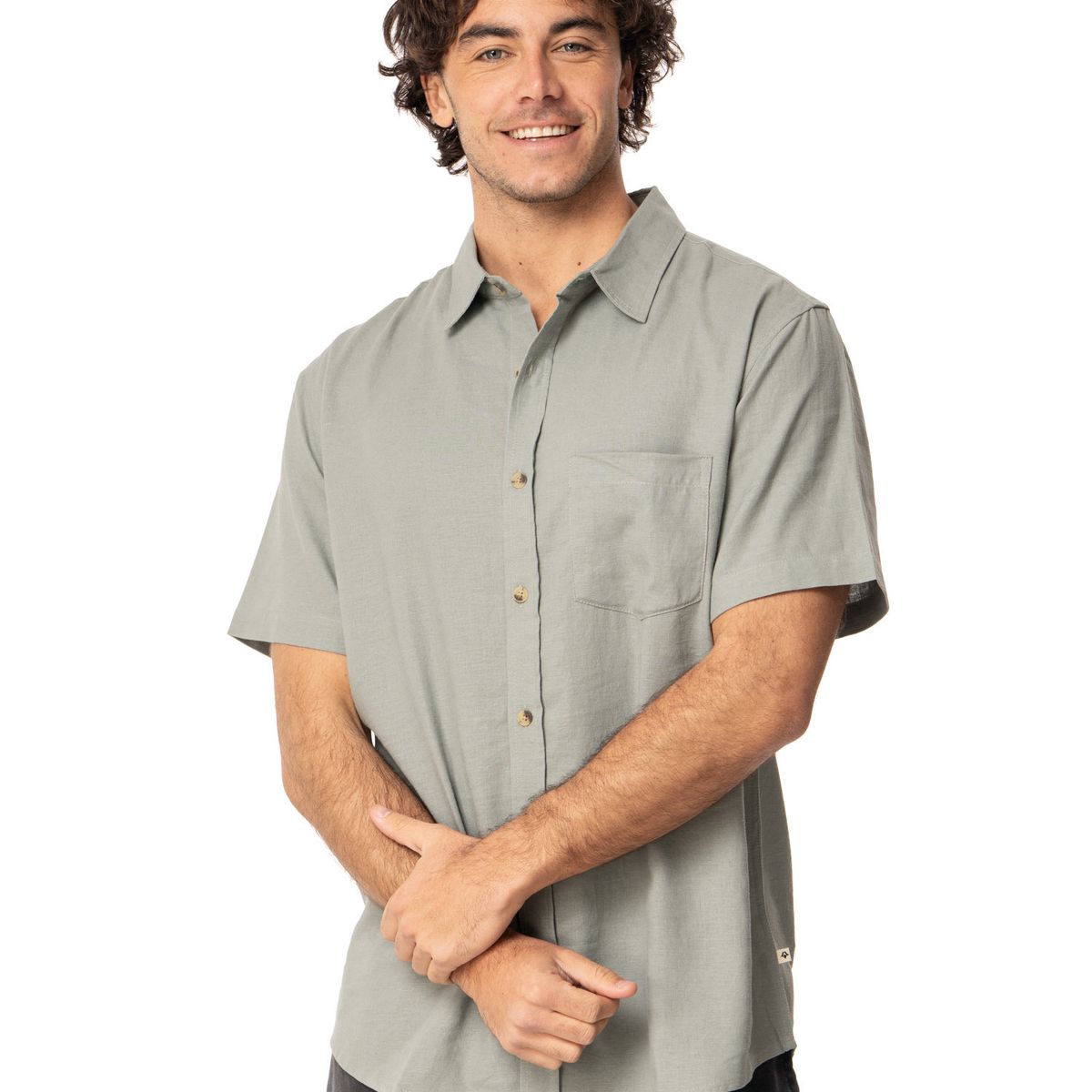 KIVUL - Camisa Hombre Silk Verde Kivul