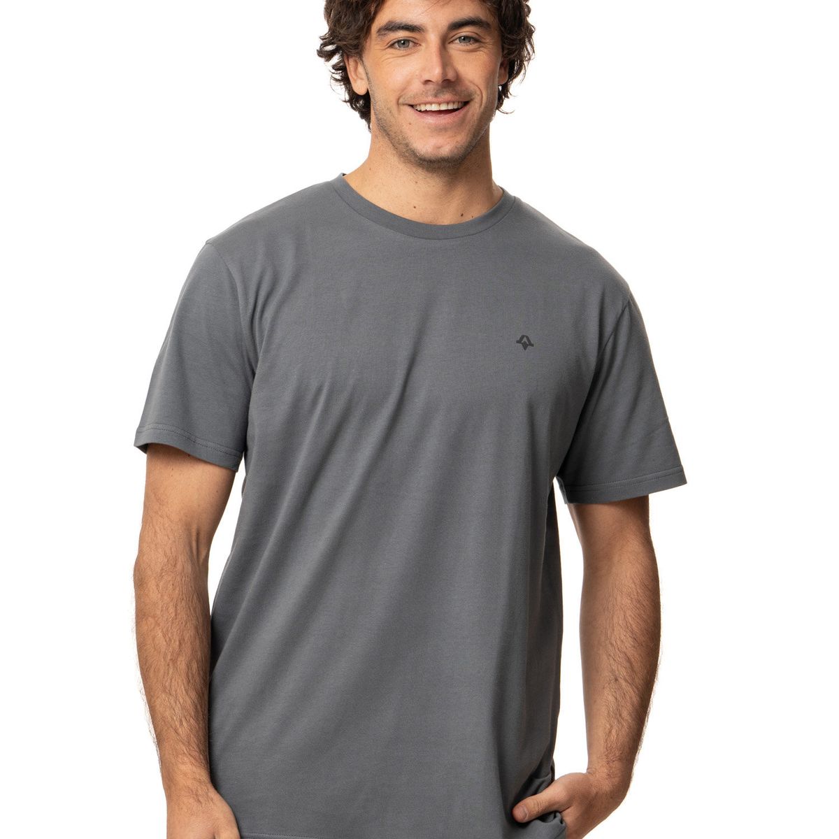 KIVUL - Polera Hombre Logo Gris Kivul