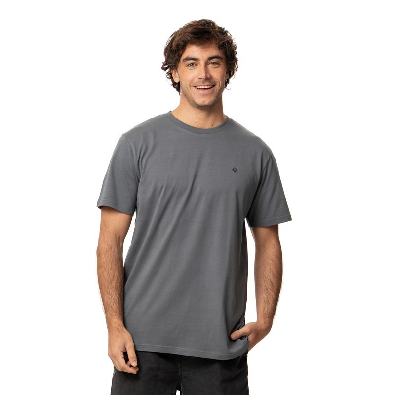 KIVUL - Polera Hombre Logo Gris Kivul