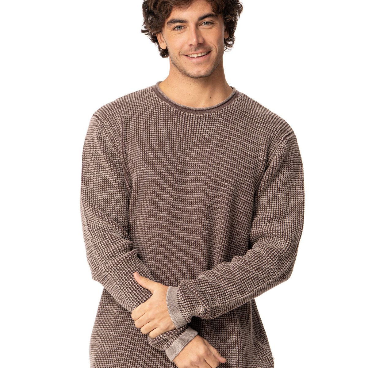 KIVUL - Chaleco Hombre Waffle Café Kivul