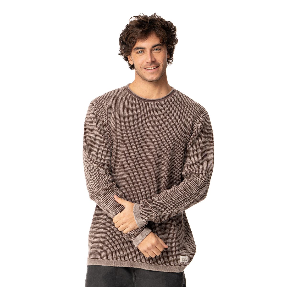 KIVUL - Chaleco Hombre Waffle Café Kivul