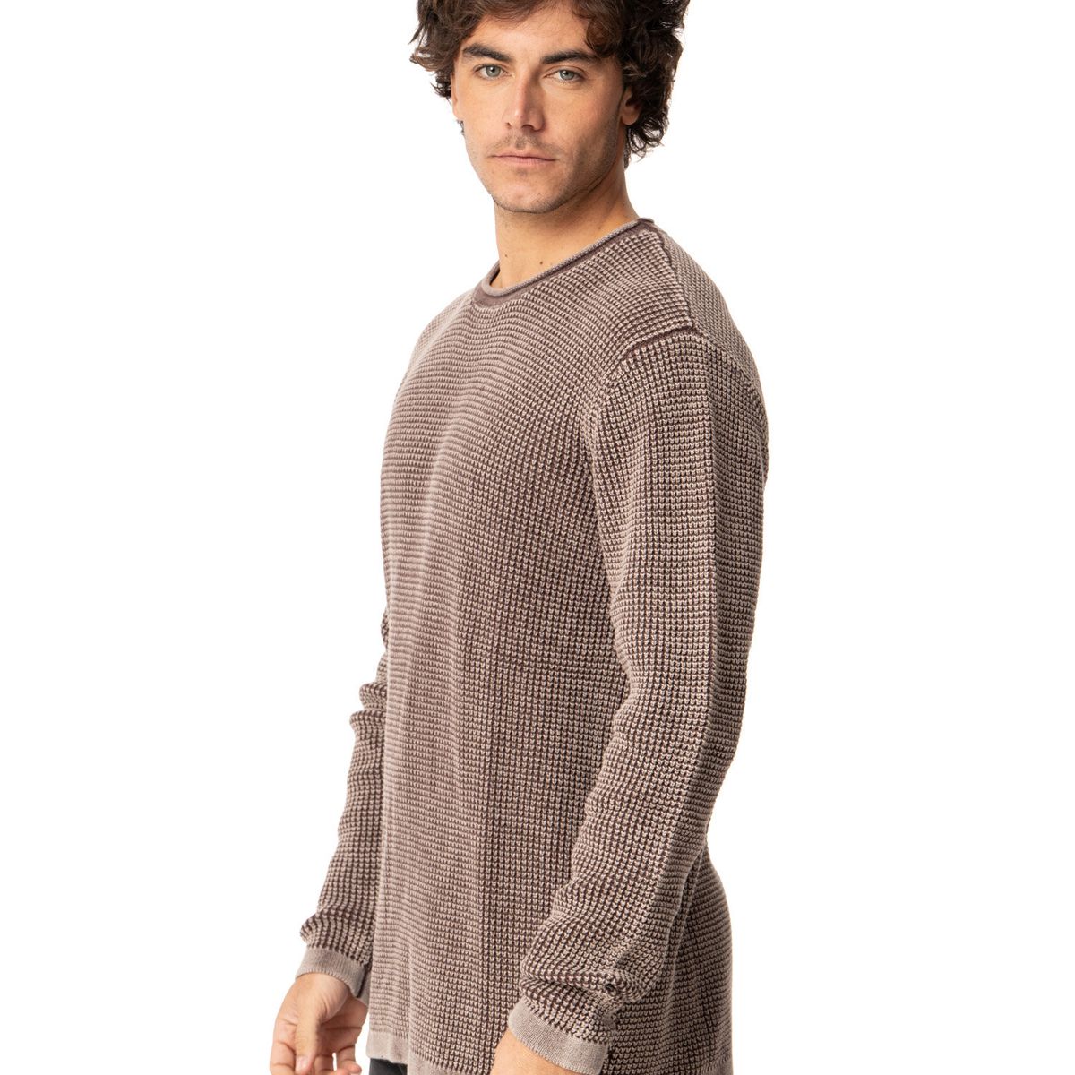 KIVUL - Chaleco Hombre Waffle Café Kivul