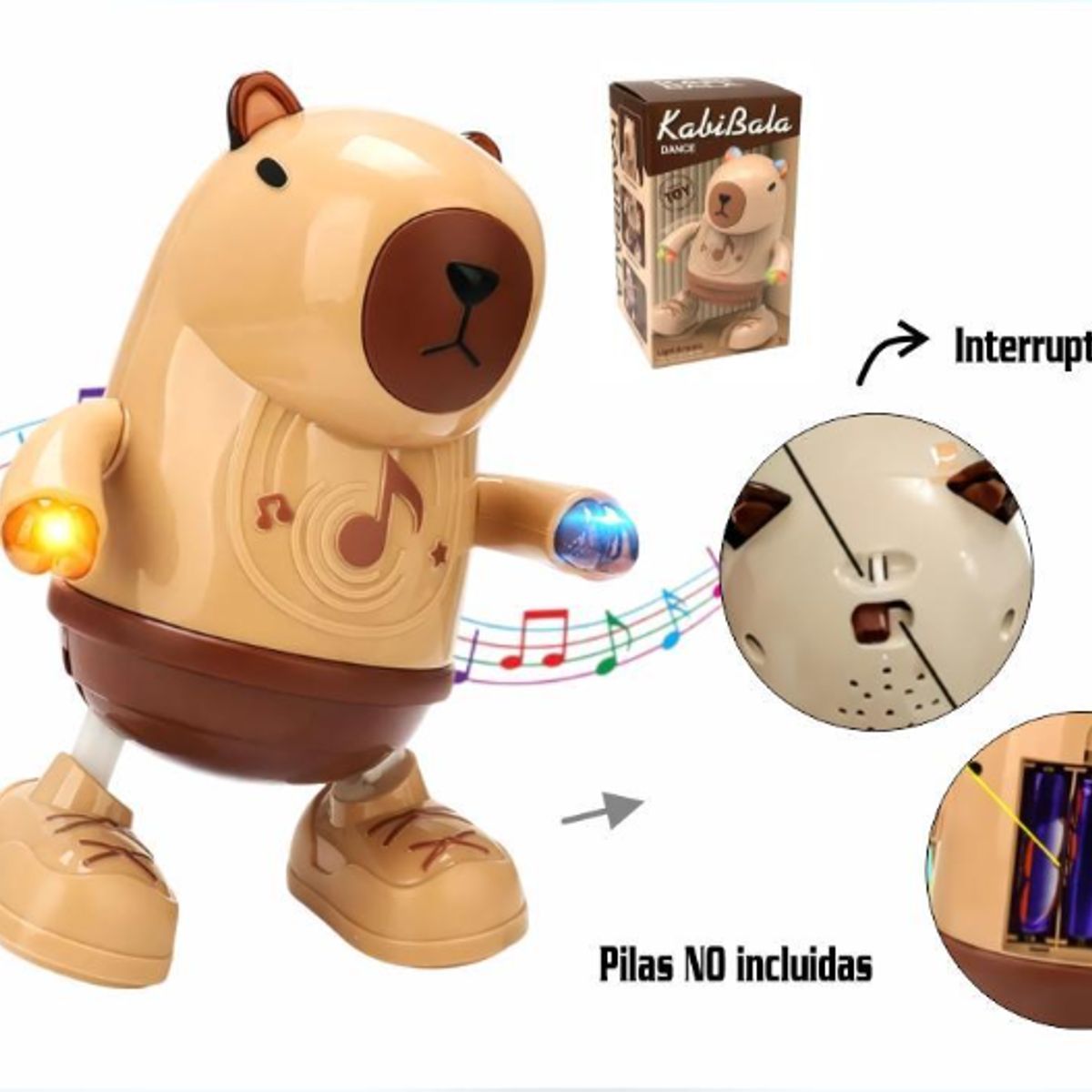 GENERICO - Capibara Bailarín con Música y Luces Interactivo