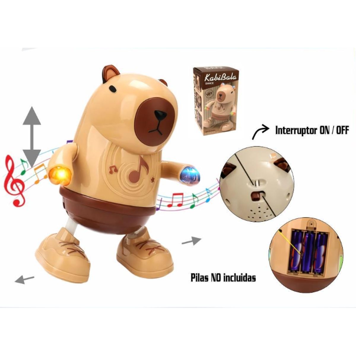 GENERICO - Capibara Bailarín con Música y Luces Interactivo