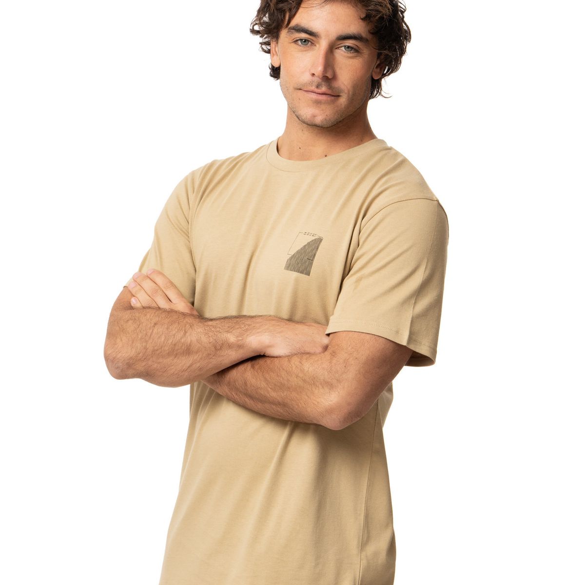 KIVUL - Polera Hombre Plomo Curry Kivul