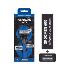 GROOMEN - Máquina Afeitar 600 + 1 Cartuchos De 6 Navajas