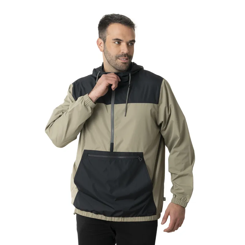 KIVUL - Chaqueta Hombre Cortavientos Ulmo Negro Kivul