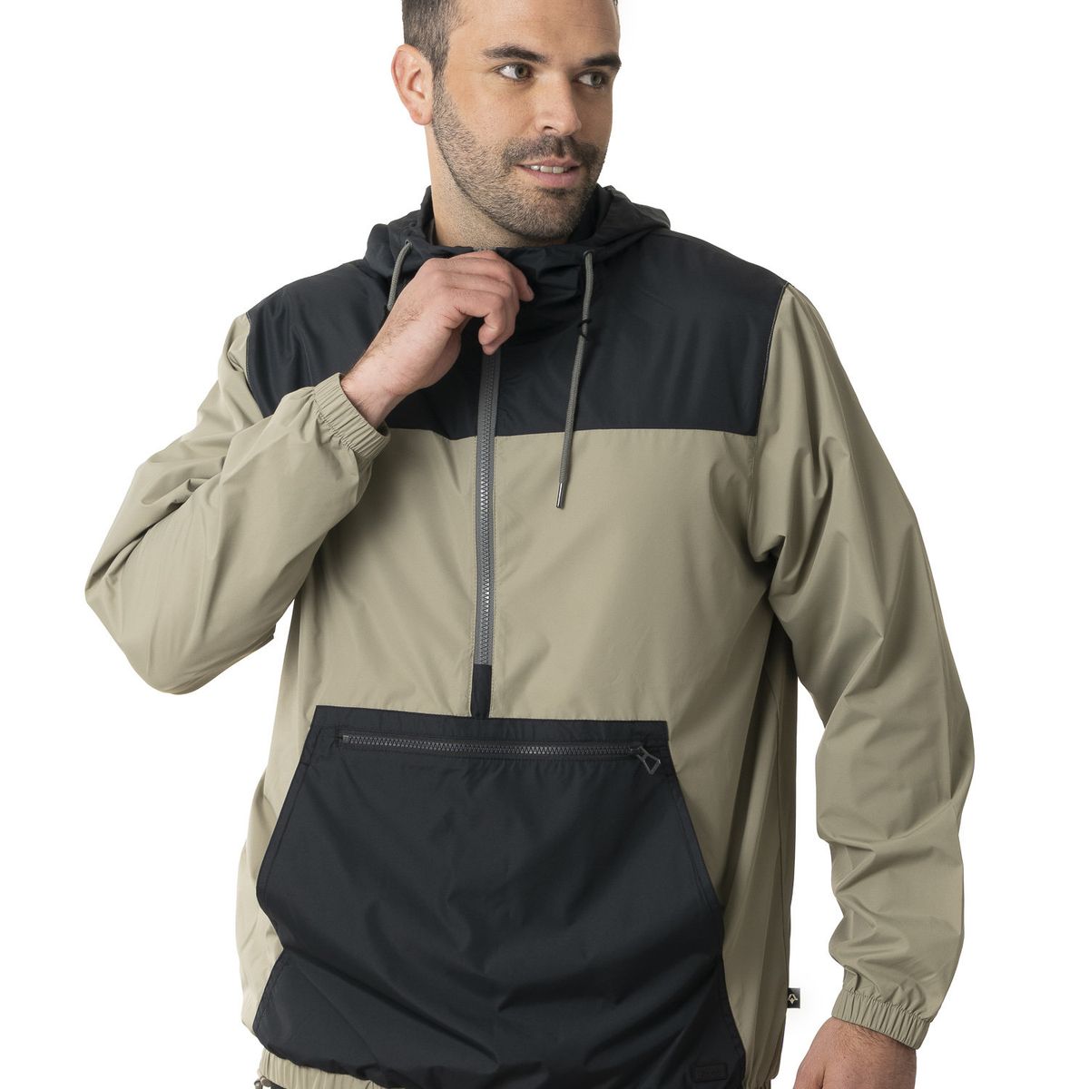 KIVUL - Chaqueta Hombre Cortavientos Ulmo Negro Kivul