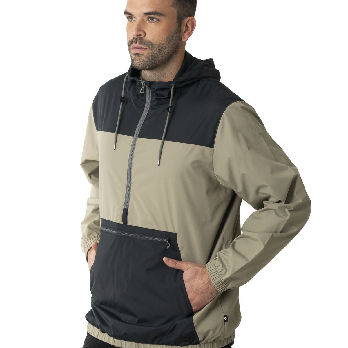 KIVUL - Chaqueta Hombre Cortavientos Ulmo Negro Kivul