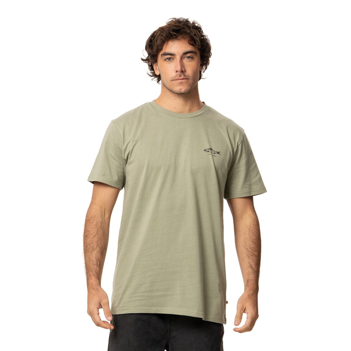 KIVUL - Polera Hombre Pez Verde Kivul