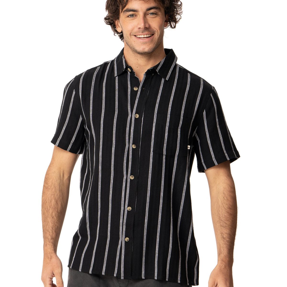 KIVUL - Camisa Hombre Morzo Negro Kivul