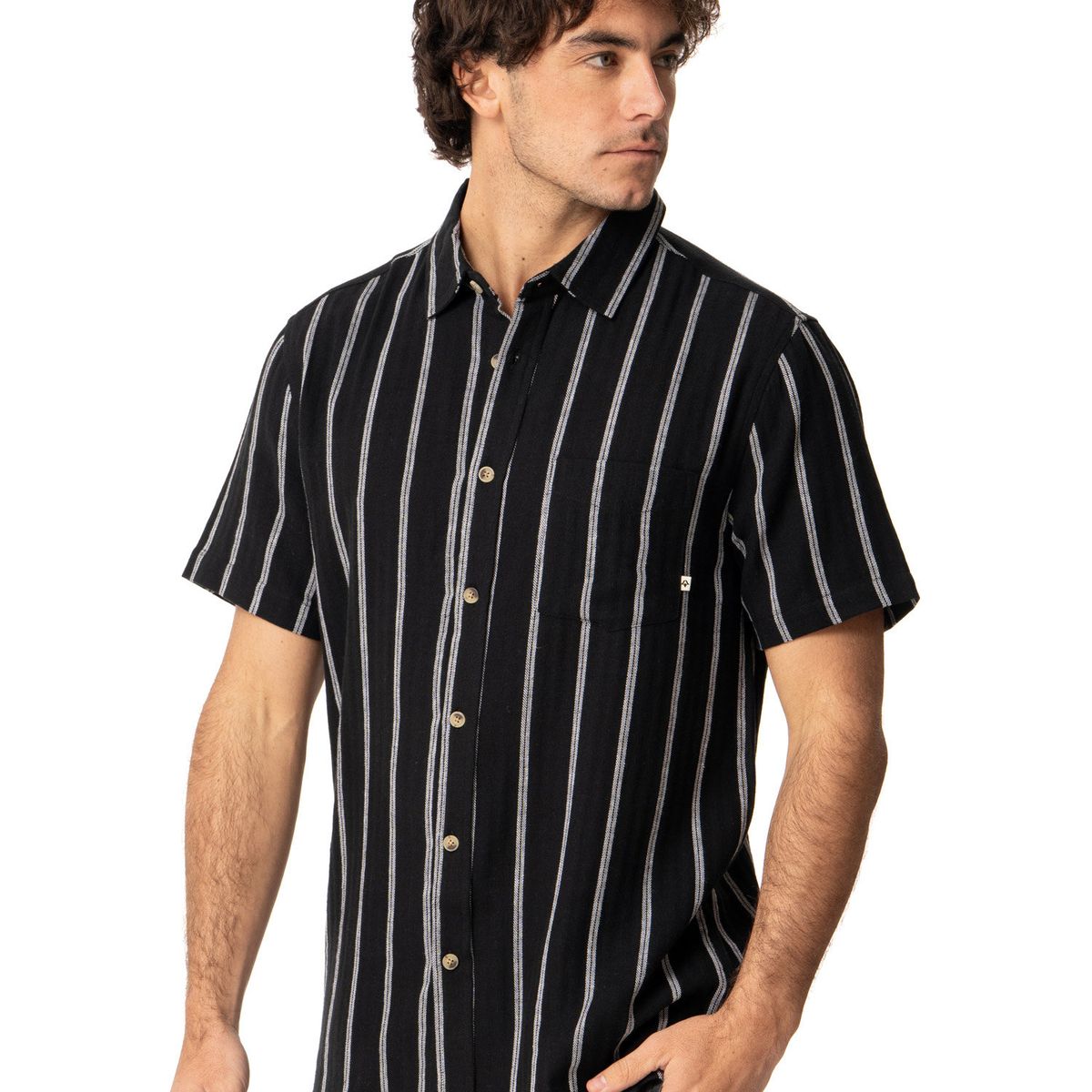 KIVUL - Camisa Hombre Morzo Negro Kivul