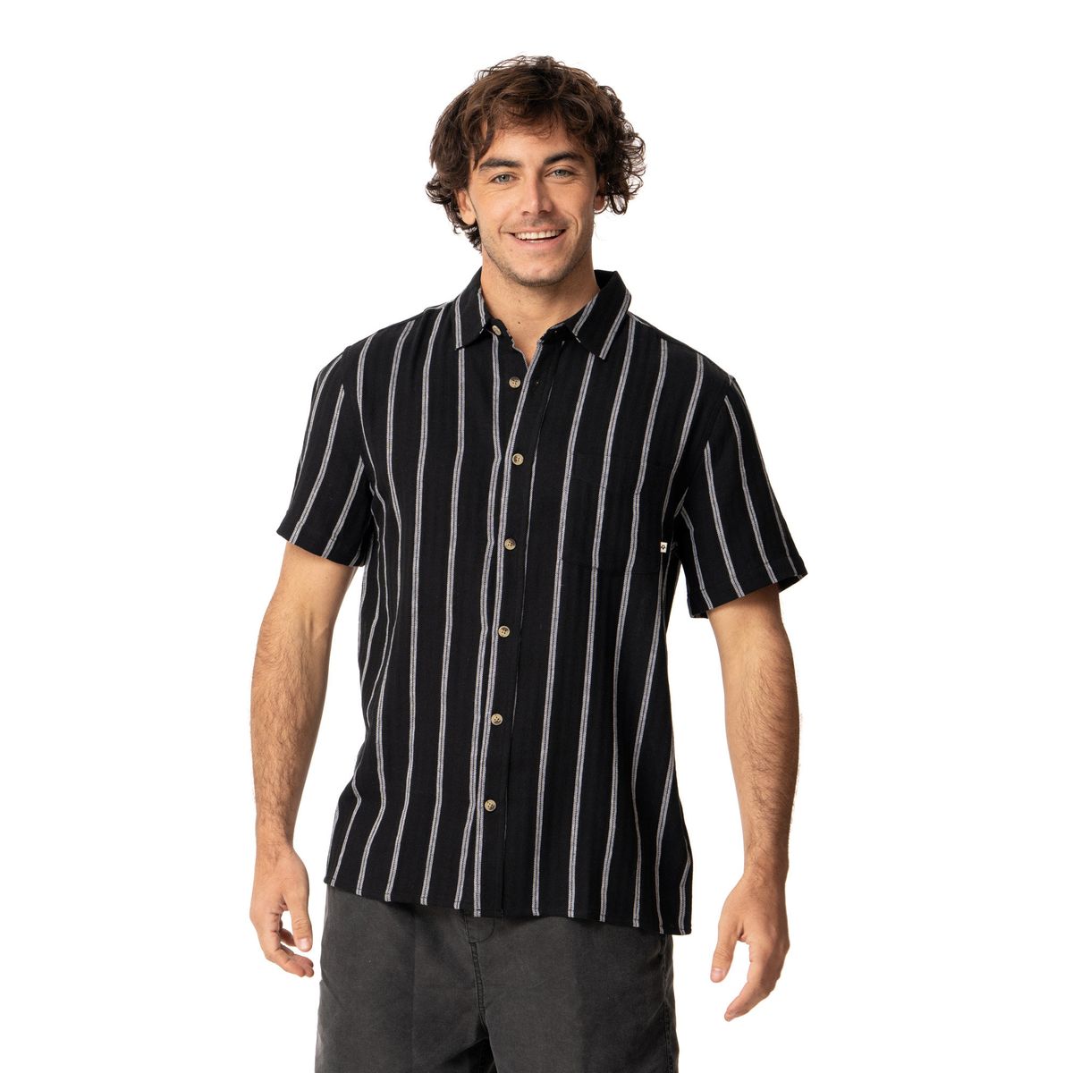KIVUL - Camisa Hombre Morzo Negro Kivul