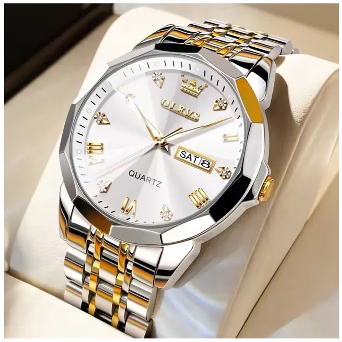 GENERICO - Reloj de Pulsera Hombre de Lujo de Acero Inoxidable Acabado espejo