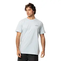 KIVUL - Polera Hombre Pez Azul Claro