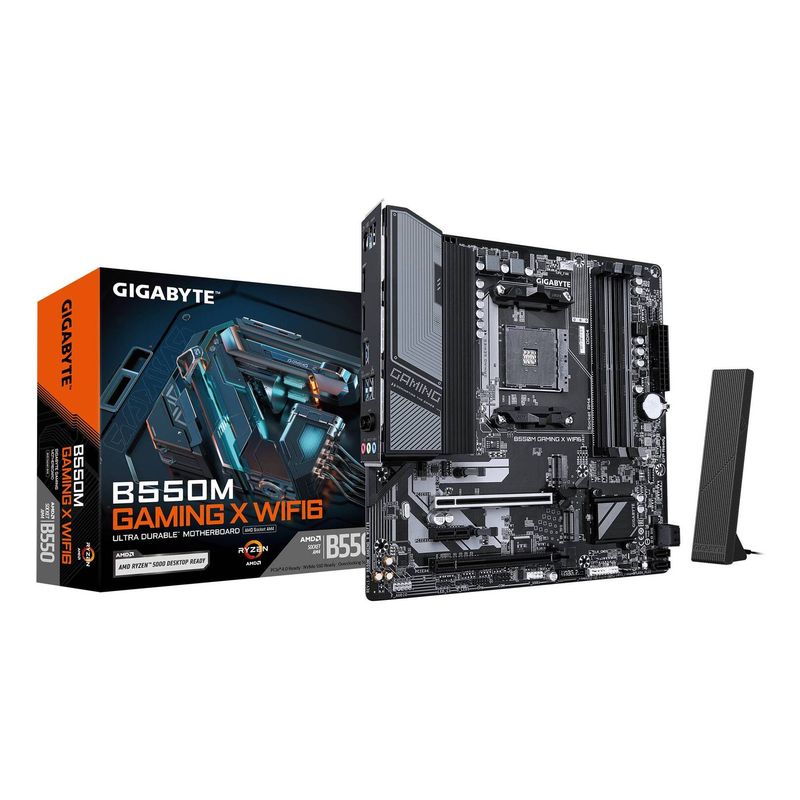 GIGABYTE - Placa Madre GIGABYTE B550M GAMING X WIFI6 AM4 DDR4 Micro-ATX