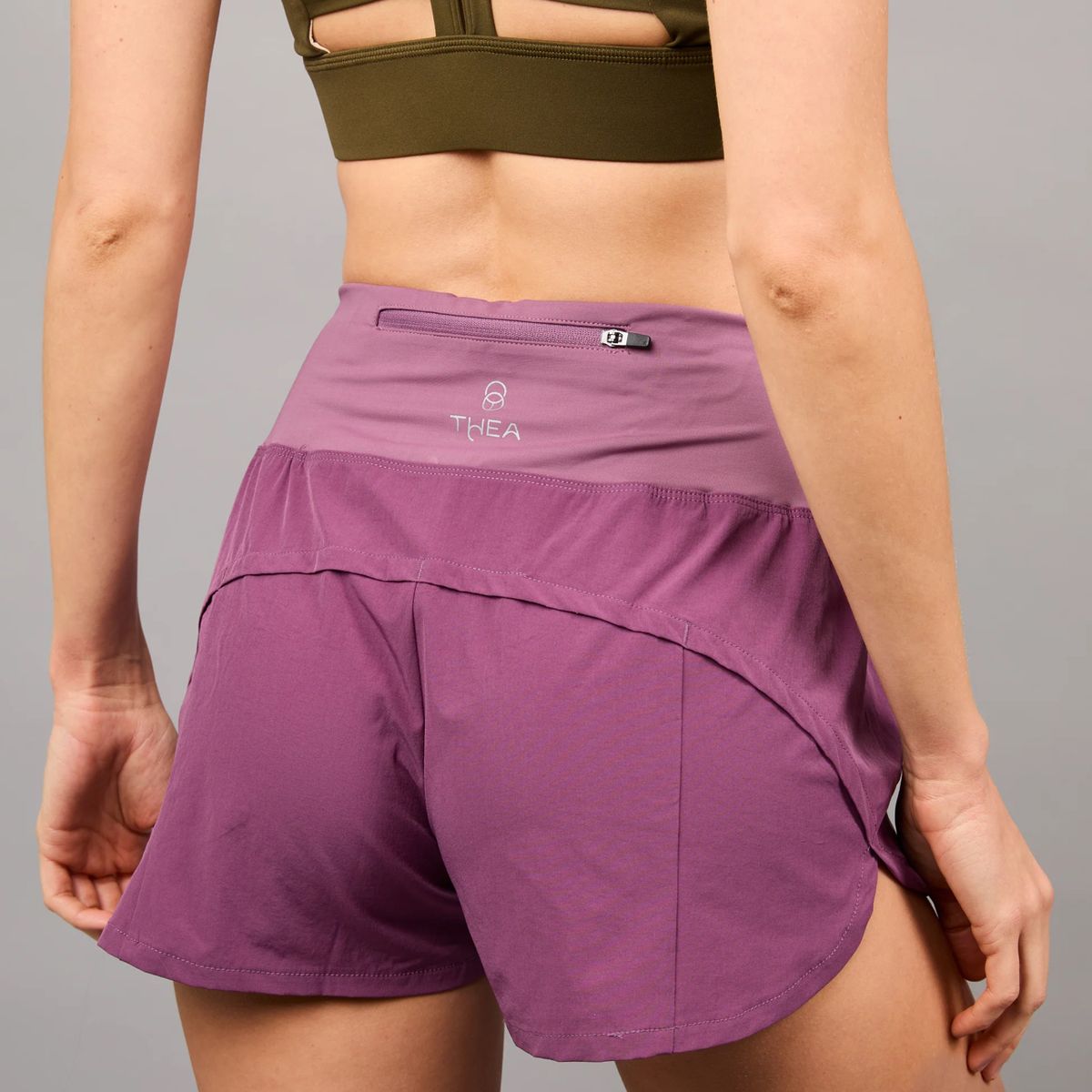 THEA - Short Corto Con Pretina Alta Atea Pastel Purple