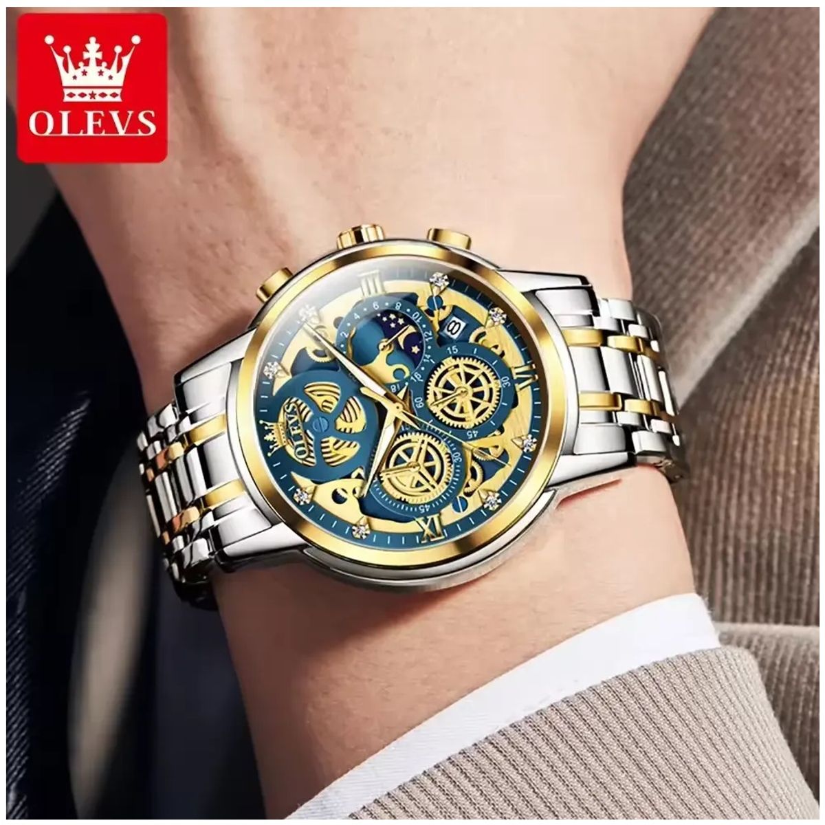 GENERICO - Reloj de Lujo para Hombre con Diseño Esfera Esqueleto Tridimensional