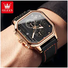 GENERICO - Reloj de Hombre Cuadrado de Lujo Reuniones Negocios y Sociales