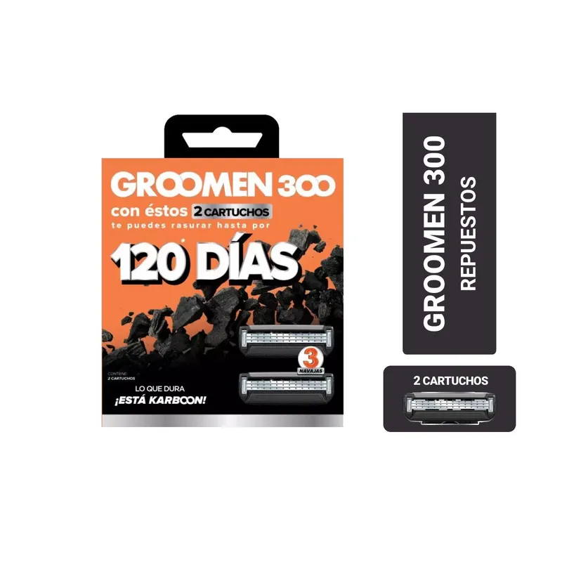 GROOMEN - Repuesto Maquina Afeitar Groomen 300 X 2 Repuestos