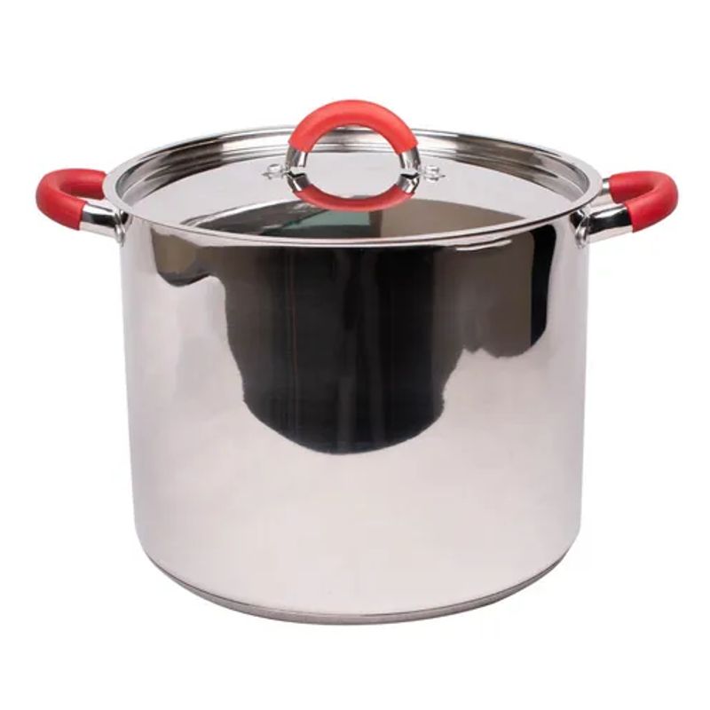 GENERICO - Olla Nizza Acero Inoxidable 30cm Con Tapa Plateada