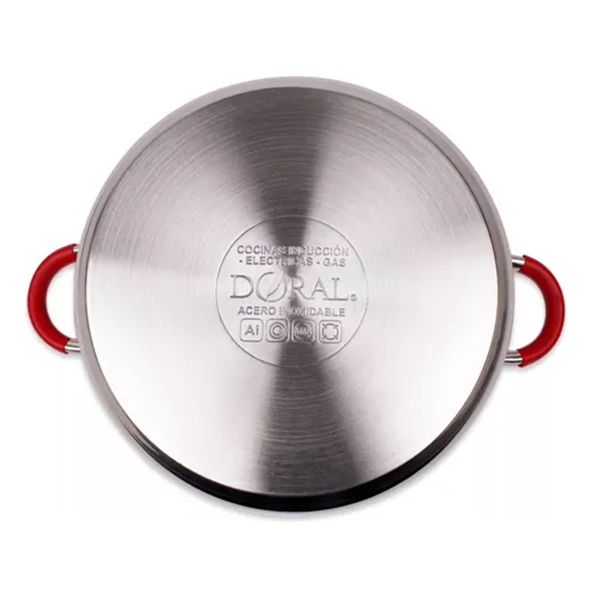 GENERICO - Olla Nizza Acero Inoxidable 30cm Con Tapa Plateada