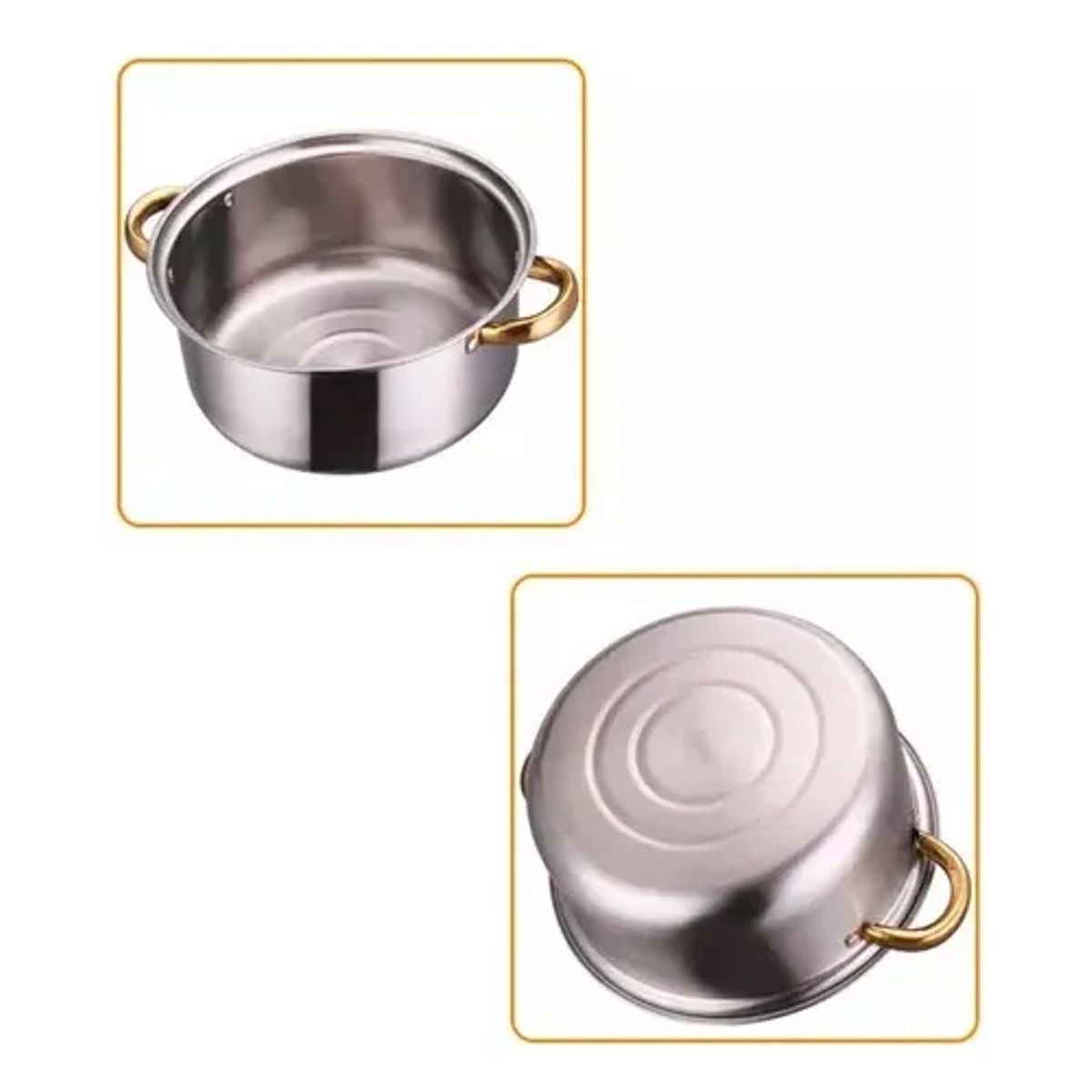 GENERICO - Set Batería Cocina Acero Inoxidable Juego De Ollas 10 Pcs Gris