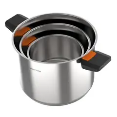 GENERICO - Bateria Simple Cook Lyon 6 Pzs Gris