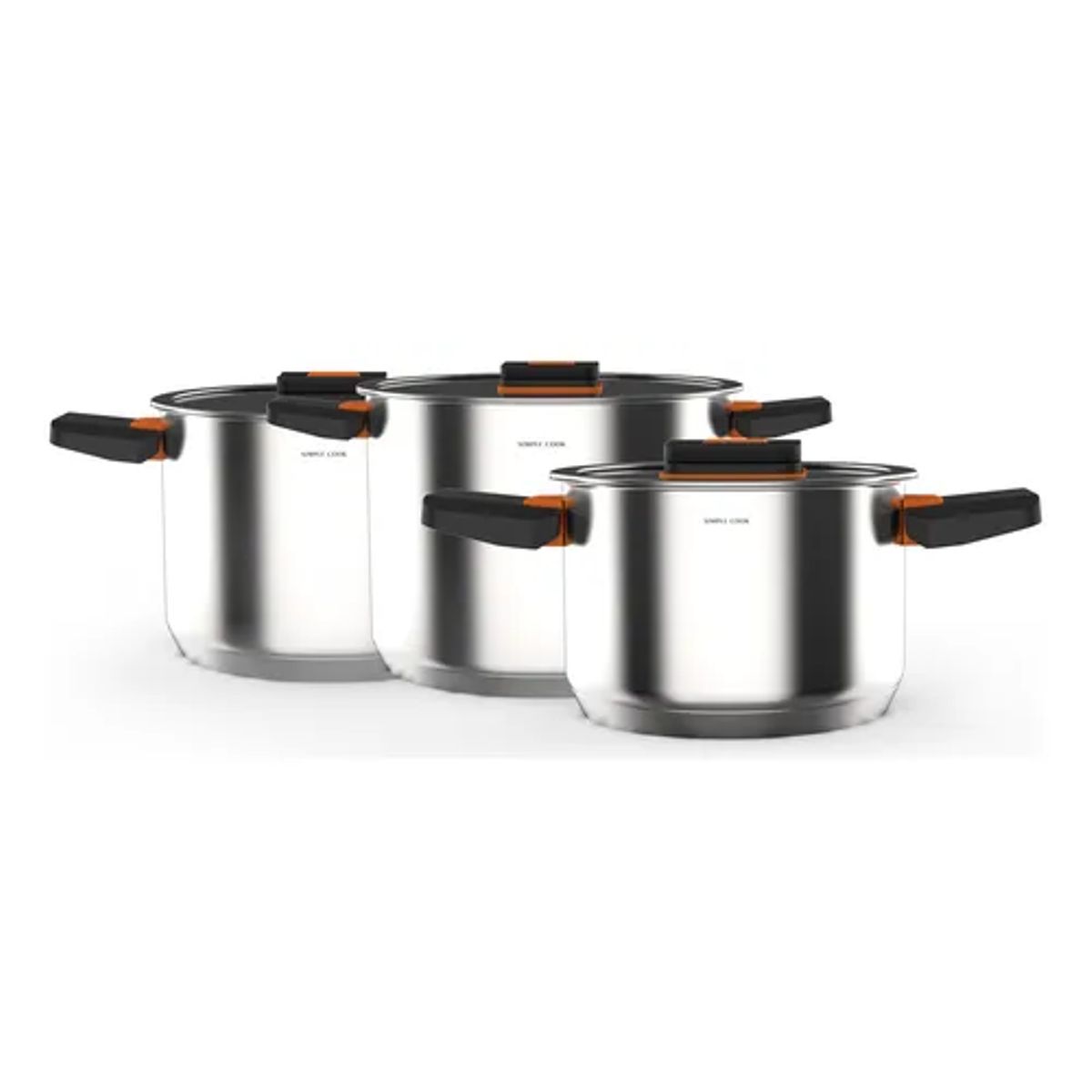 GENERICO - Bateria Simple Cook Lyon 6 Pzs Gris