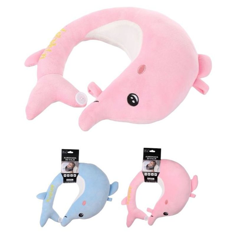 HOMEY - Almohada Cervical de Viaje Pack de 2 Modelo de Delfin